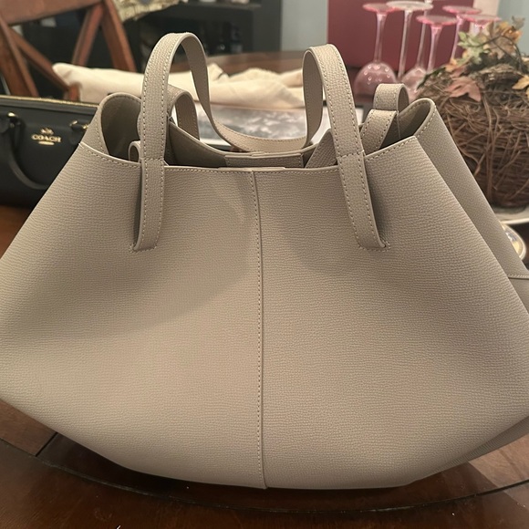 AUTHENTIC Polène Cyme Leather Bag - Taupe w/box, dust bag - Picture 11 of 13